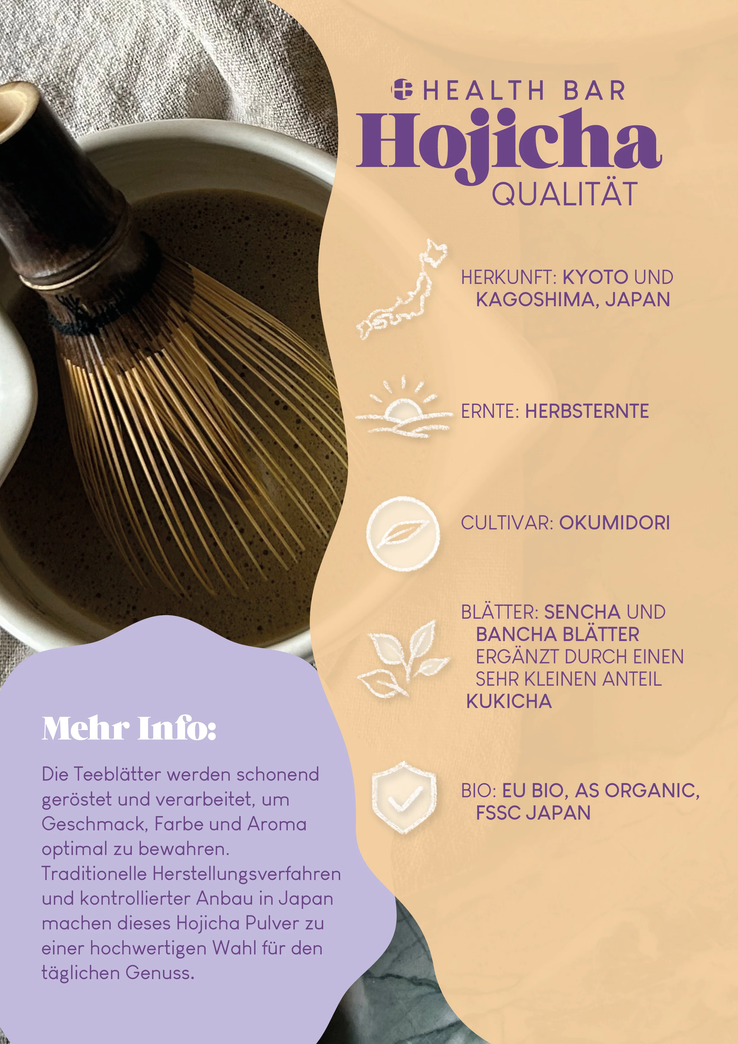 Bio Hojicha Pulver Abend Set – Japanisches Tee Ritual Set für sanfte Entspannung - Image 9